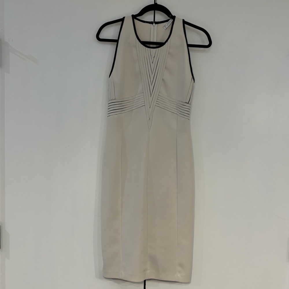 Versace Cream Midi Dress with Black Accents - Picture 4 of 6